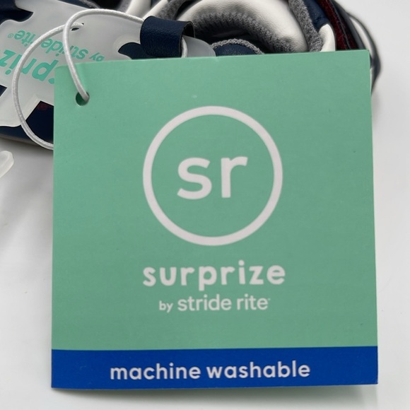 NWT Surprize by Stride Rite Infant Baby Boys Sneakers - Size 6-12M - White/Blue - Picture 8 of 11